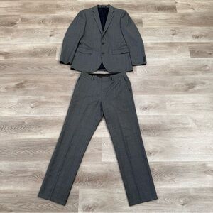 J.CREW Ludlow Suit Gray Italian Worsted Wool Double Vent Blazer 38R Pants 32x30